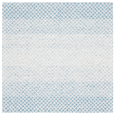 Tapis géométrique en laine et coton touffeté à la main Micro-Loop