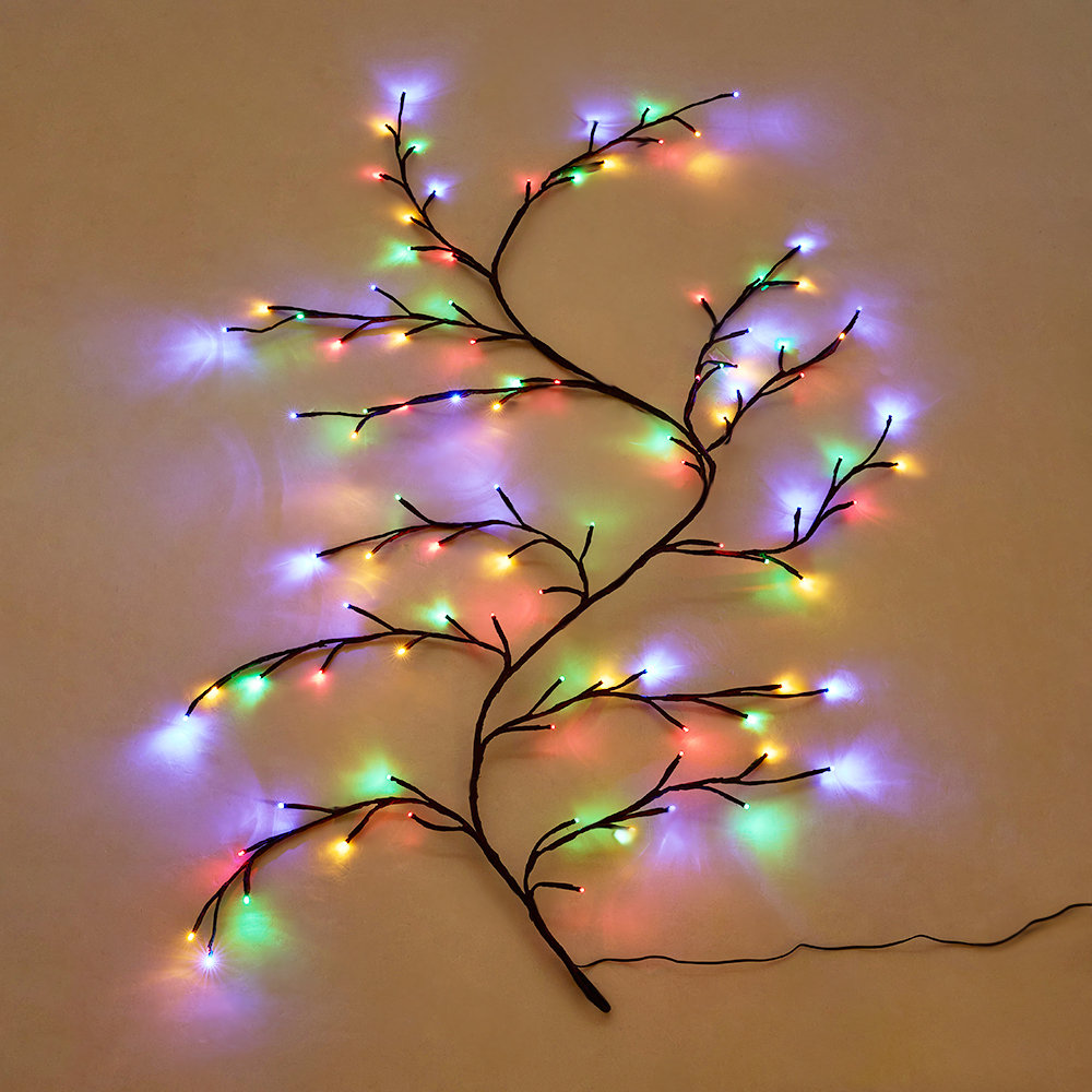 180cm LED Solar Powered 96 - Bulb Cord String Light
