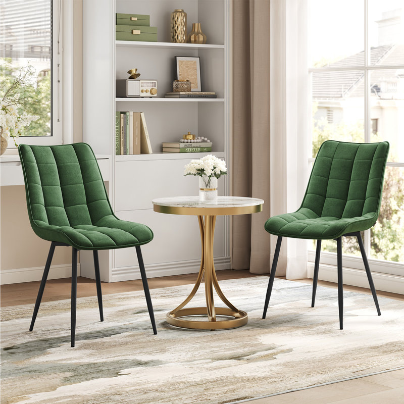 Chattooga Upholstered Dining Chair, Dark Green, 2