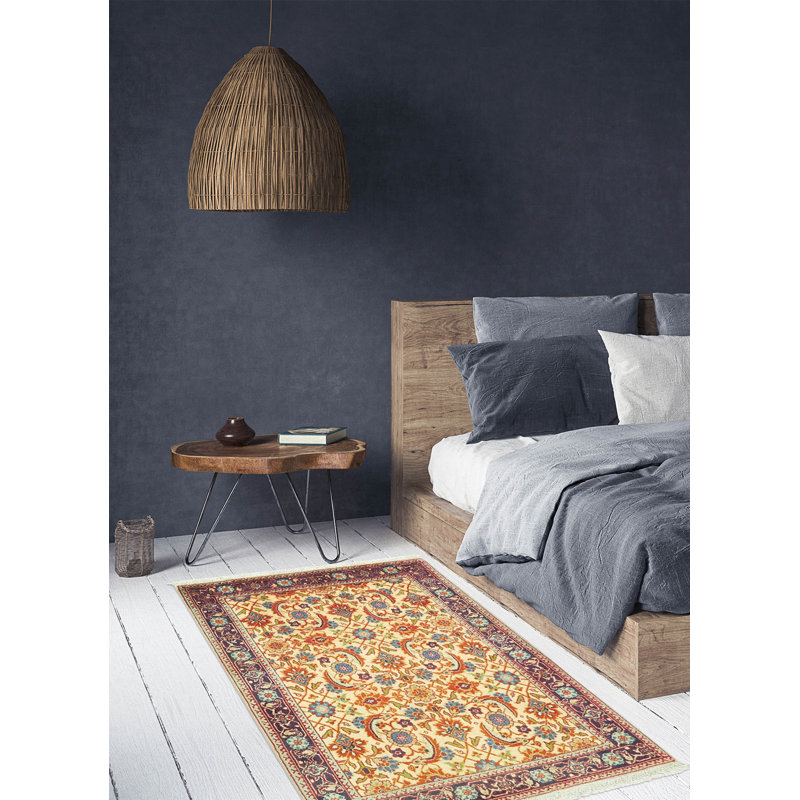 Tapis crème Kayseri Vintage 3 pi 1 po x 4 pi 3 po
