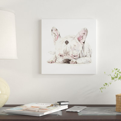 « tacheté french bouledogue », reproduction sur toile