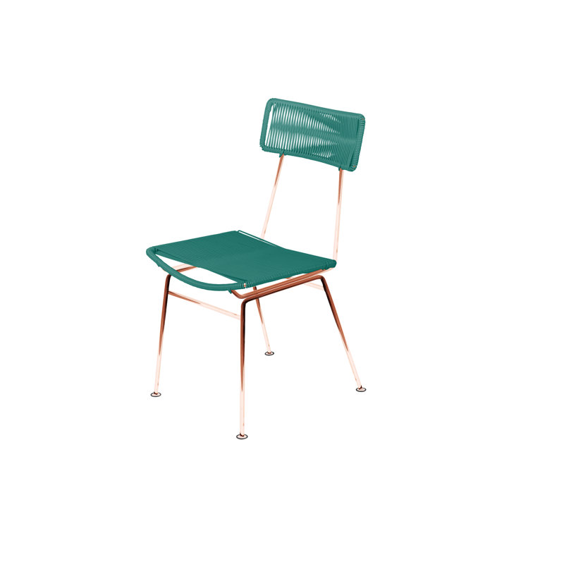 Chaise Hapi, Turquoise / Cuivre