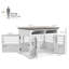 Table d'appoint pour chien avec rangement, cage de chien moderne en bois 41 po avec portes doubles pour petits et moyens chiens, blanc