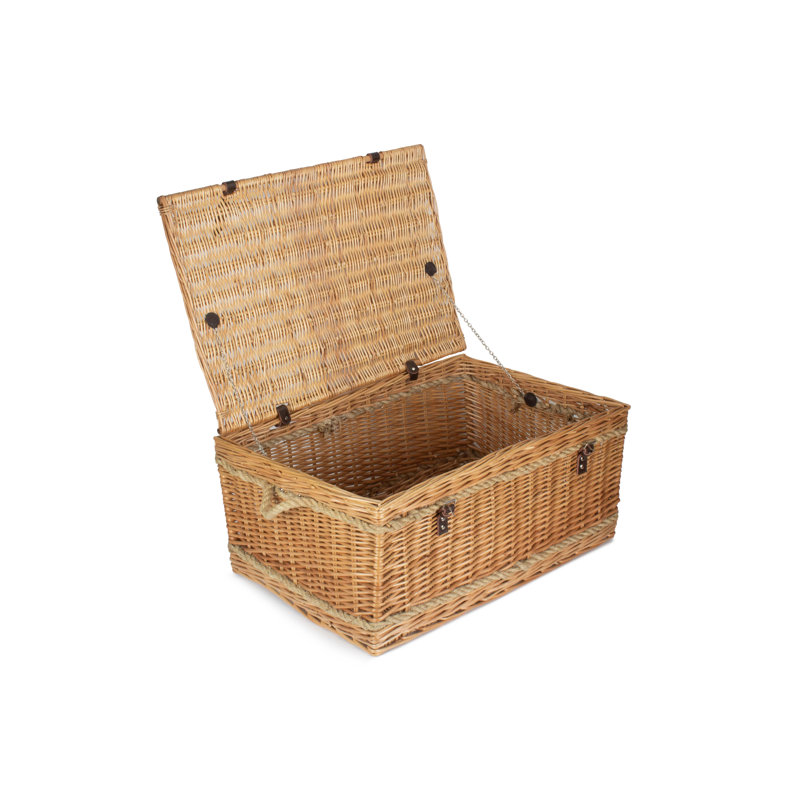 Wicker 28" Rope Handled Storage Trunk