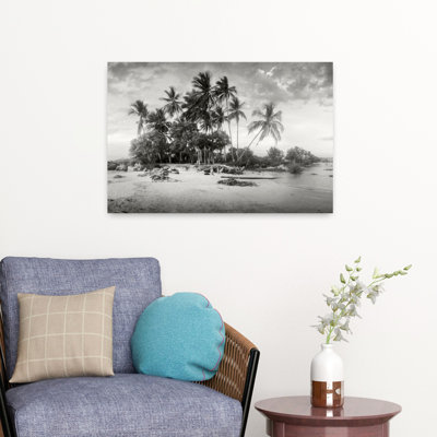 Palmiers sur la plage, Morro De SAO paulo, Tinhair, Cairu, Bahia, Brésil, abstrait, palmier contemporain, paysage, art naturel