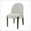 Chaise d'appoint en tissu blanc et finition chêne