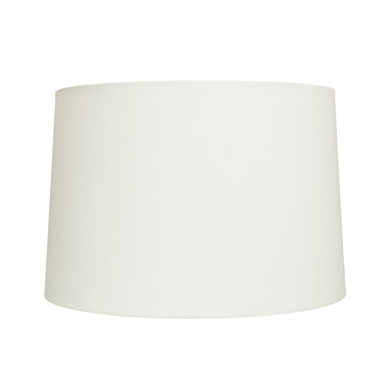 Hardback Linen Oval Lamp Shade (Spider), 9" H x 12" W x 8" D, Eggshell