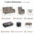 Bruner 7-Piece Swivel Wicker Rattan Patio Fire Pit Conversation Set With Hidden Tank Holder And Ottomans