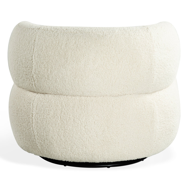 Fauteuil d'appoint Hailianne Teddy, Crème
