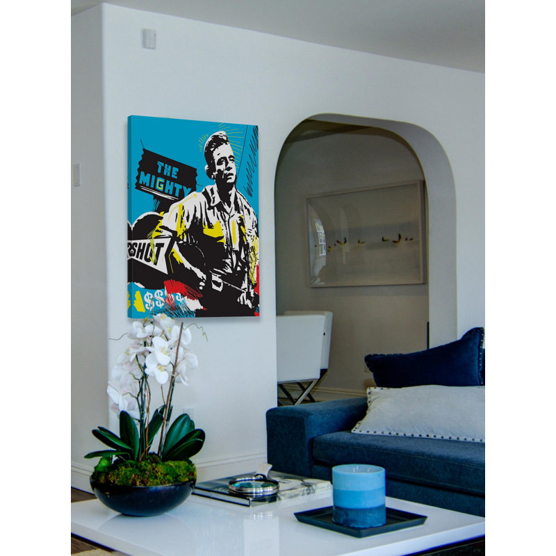 « cash », reproduction sur toile tendue, H 60 po x l 40 po