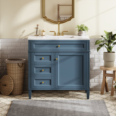Vaughn 36'' Bathroom Vanity With Unique Pattern And Durable Materials