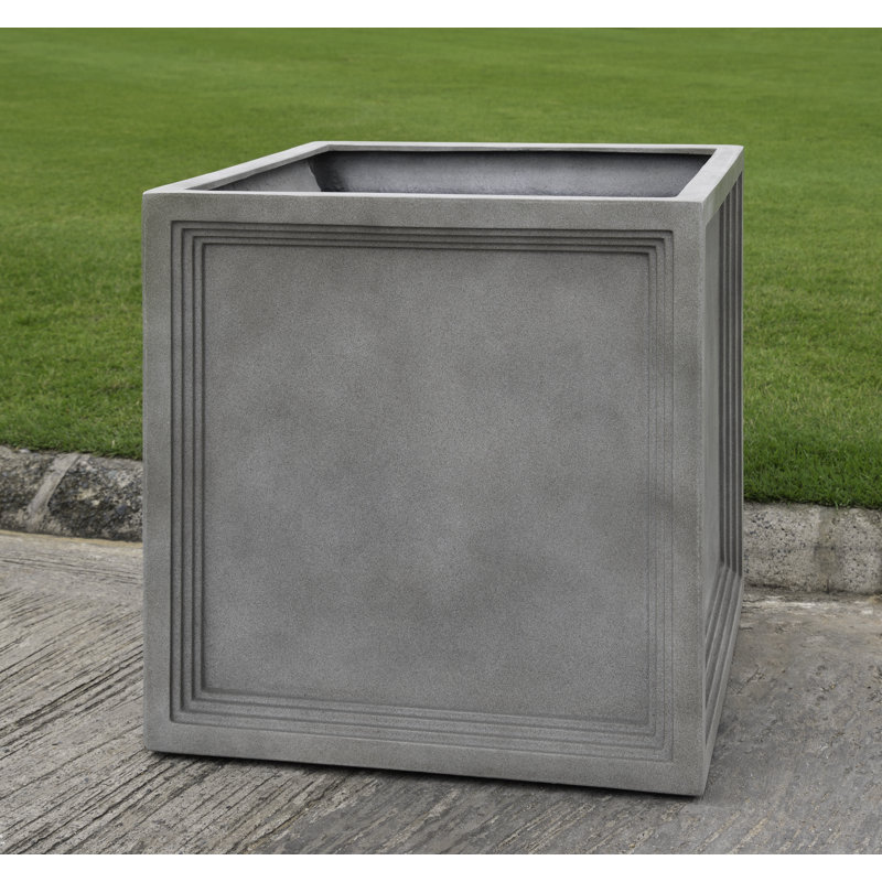 Sandhurst Handmade Planter, 22" H x 22" W x 22" D, Stone Gray Lite