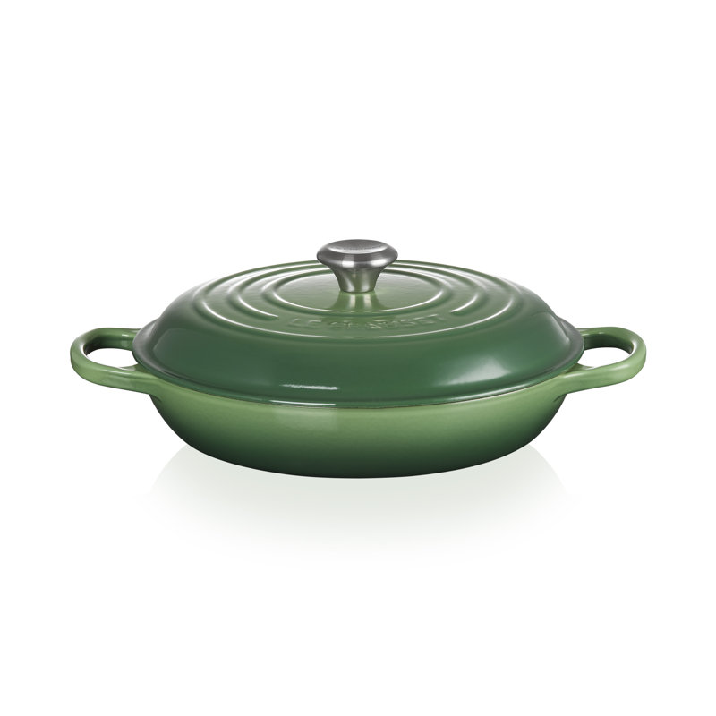 Le Creuset Cast Iron Shallow Casserole, Bamboo, 30cm / 3.5L