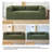 Upholstered Compression Green Corduroy Convertible Sleeper Sofa Bed - Foldable Floor Couch With No Assembly-237541010-251000547
