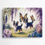 «Dogs Papillon», art mural en métal beige-987019700