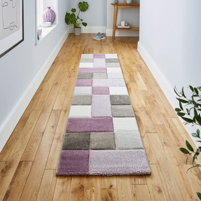 Bahnu area rug Machine Woven Runner Beige/Purple