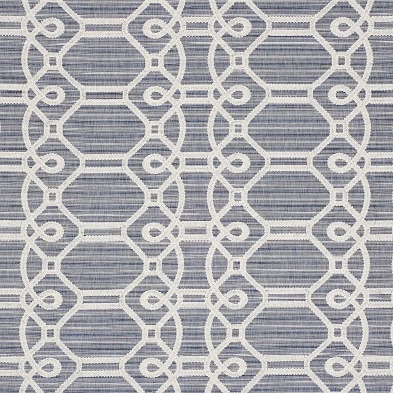 Tissu de broderie Ziz, Bleu