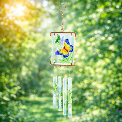 Carillons intérieurs / extérieurs, carillons papillons, deux papillons, carillons d'art, carillons suspendus