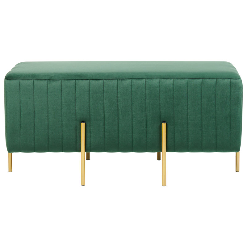 Mazon Velvet Upholstered Bench, Green