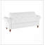 Banc de lit 63 po en tissu blanc crème Design simple, confortable et durable, banc multifonctionnel