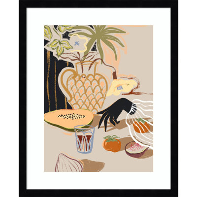 Fruitful Spread by Arty Guava Wood Framed Wall Art Print