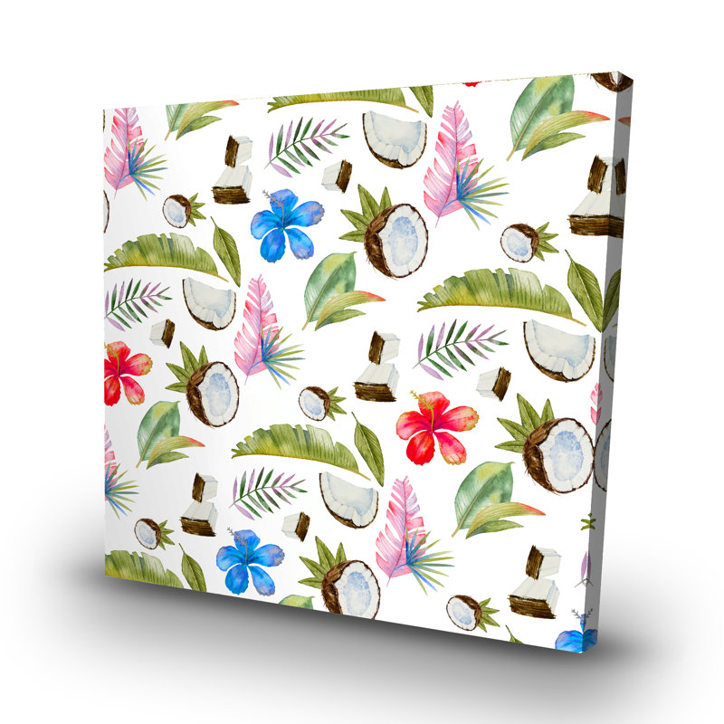 Tropical pattern - 32"x32" art on canvas