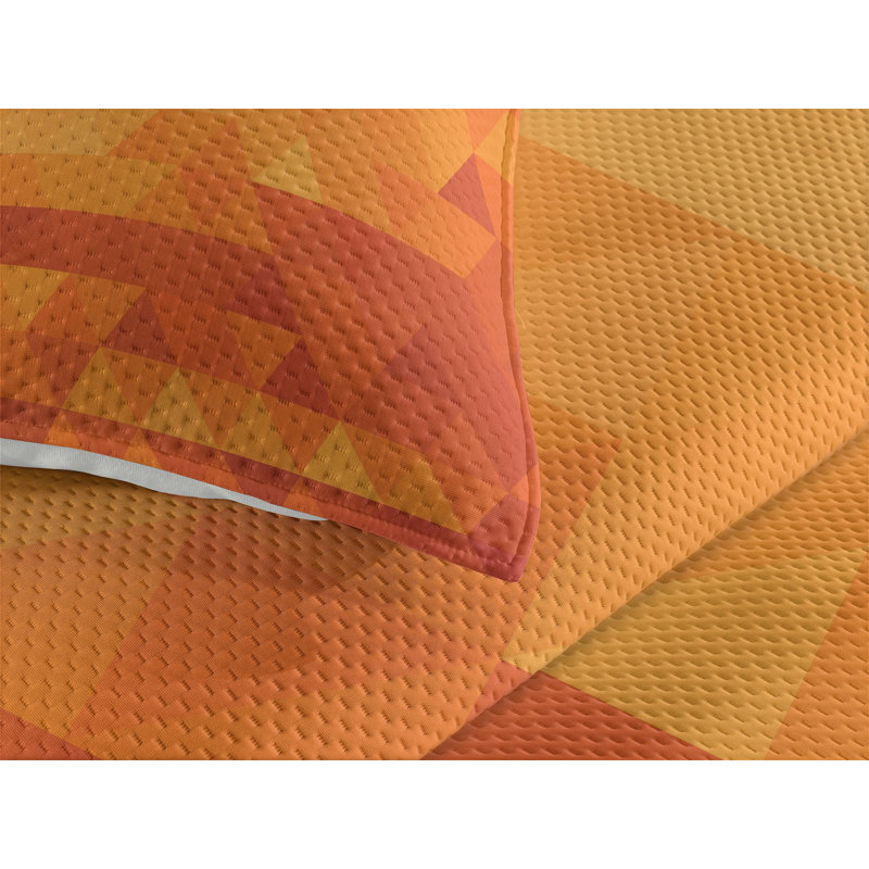 Modern & Contemporary Polyester Geometric Shapes Coverlet, King Bedspread + 2 Shams