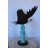 Colored Soaring Eagle Bronze Statue -  Size: 32"L X 18"W X 29"H.