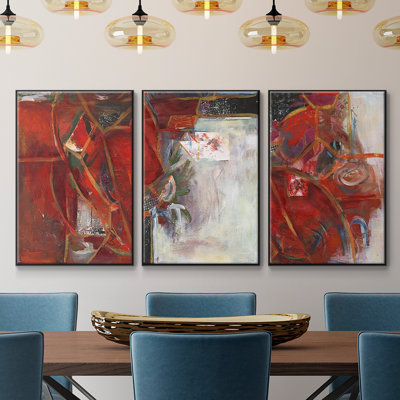 «City Life I», reproduction sur toile 3 pièces