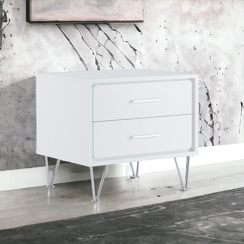 Avraham Rectangular Accent Table, White