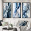 Ensemble de 3 toiles bleues et grises bleu et gris - Elixir bleu et gris-274207491-274207500
