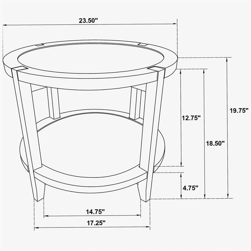 Table d'appoint Isbell Brown