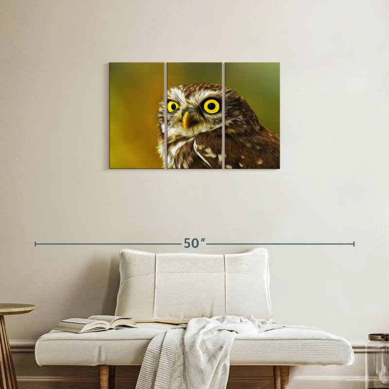Brampt Cute Little Owl, 20" H x 33" W