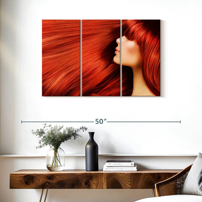 Longs cheveux roux Shuttleworth, H 24 po x l 38 po