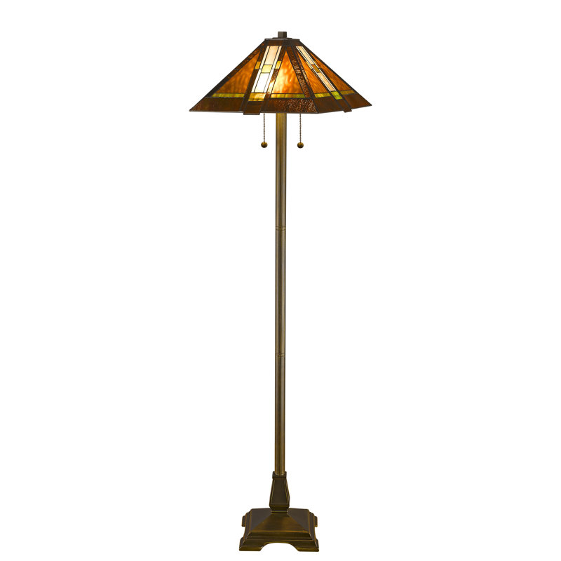 Allexus 60'' Bronze Traditional Floor Lamp with Outlet