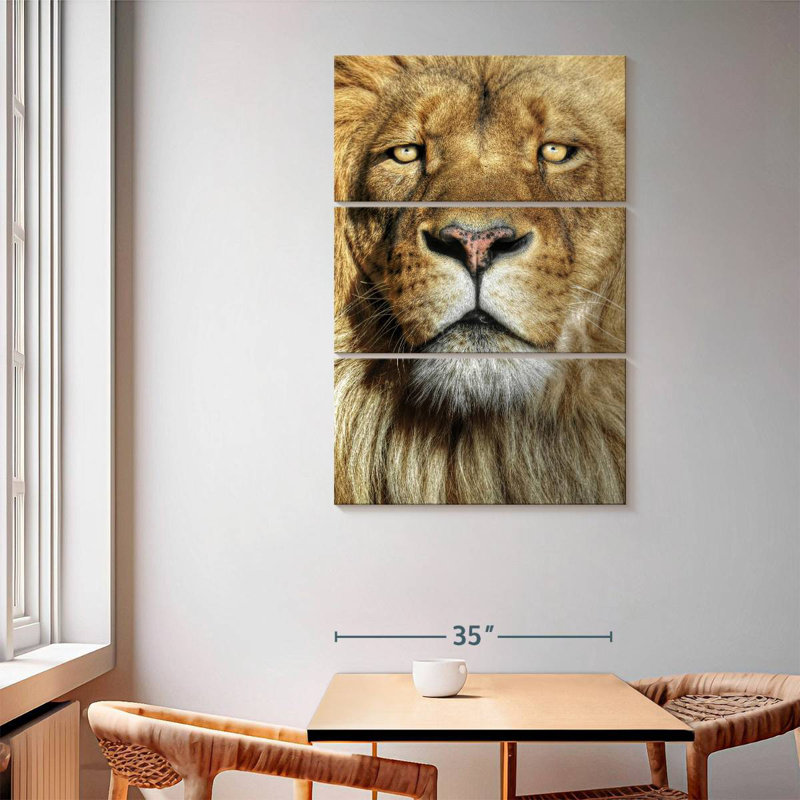 Tête de lion épique Brampt, H 65 po x l 42 po