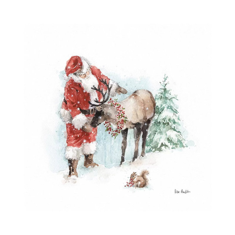 Magical Holidays III par Lisa Audit - peinture sur toile tendue, H 12 po x l 12 po x P 0,75 po