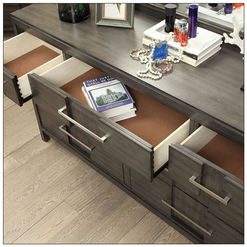 Nightstand For Bedroom, Gray