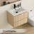 24" Wall Mounted Bathroom Vanity Set With Sink Top, Faucet And Drain, Wood Tune Floating Cabinet-340957878
