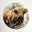 Horloge murale en verre Highland Cow-1204382911