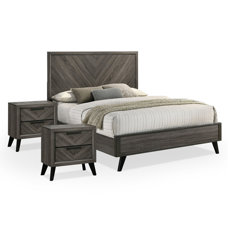 Ensemble de chambre à coucher 3 pièces Keni, Grand