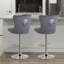 Swivel Velvet Counter Height Bar Stools With Lion Head Pull Ring For Kitchen Island-2125177599