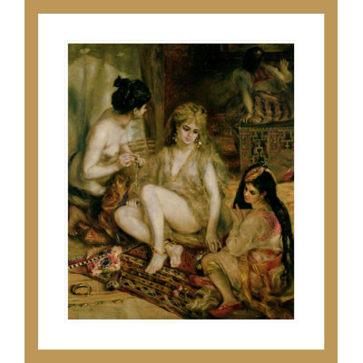 Interior of a Harem in Montmartre Parisian women dressed as AlgeriansPierre-Auguste Renoir -Framed Giclee Print