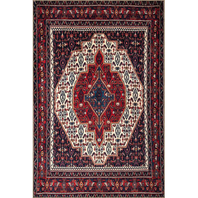 Tapis rouge lavable à la machine