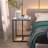 Marble Top Side Table C-shaped Sofa End Tables Black Frame Couch Laptop Desk Bedside Tables For Living Room