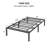 Bed Frame No Box Spring Needed, Heavy Duty Metal Platform Bed Frame, Black-1540416221
