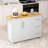 Kitchen Island Cart With 2 Door Cabinet And Three Drawers,43.31 Inch Width With Spice Rack,Towel Rack-43733692