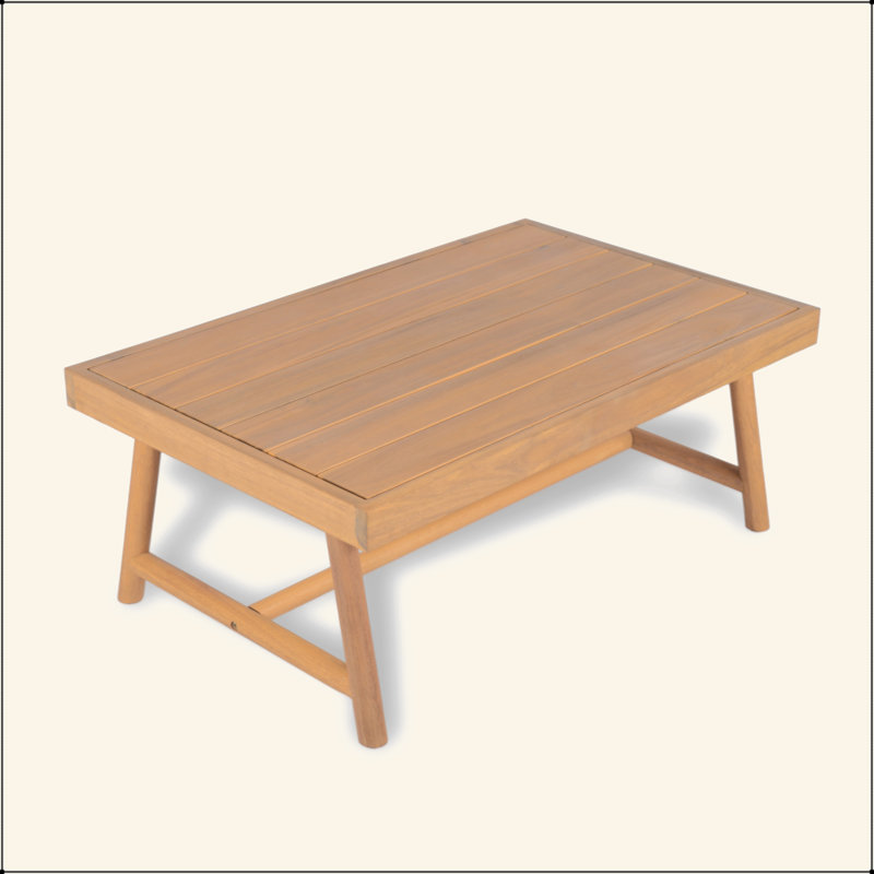 Table basse de patio en bois d'acacia