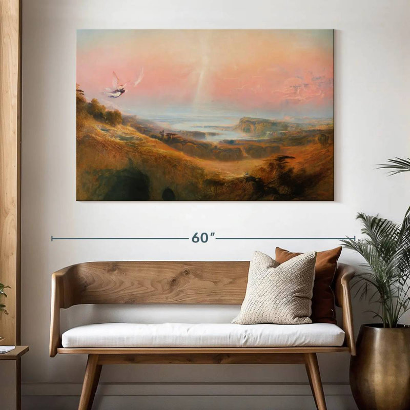 Adella Celestial City And River Of Bliss, 34" H x 51" W