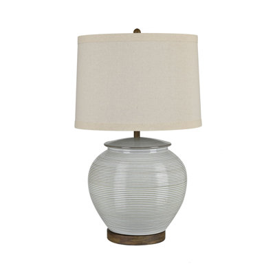 Ceramic Table Lamp With Linen Shade